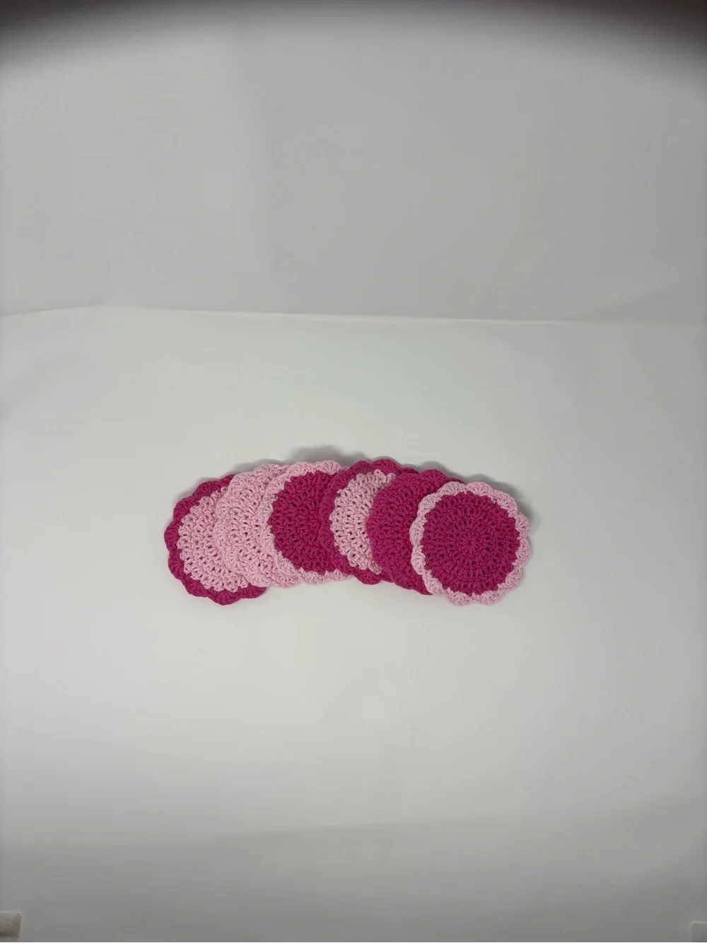 Rose Petal Crochet Coasters (Set of 6)
